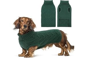 Queenmore Pull Chien Grande Taille, Col Roulé Chaud pour Lévriers avec Manches Longues, Adapté à Bulldog, Lévrier, Carlin - Vêtement Chien (Vert, L)