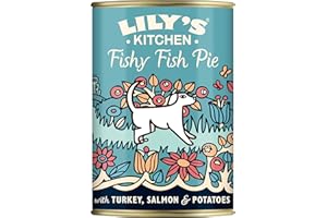 Lily's Kitchen Naturalna mokra karma dla dorosłych psów, puszka – pyszny pasztet rybny – karma dla psów, przepis bez zbóż (6 x 400 g puszek)