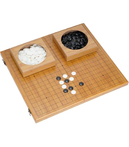 Engelhart Jeu De Go Grand Format XL – Plateau Bois 50x44x8 Cm – 361 Pierres 21 Mm – Tiroirs – Stratégie Japonaise