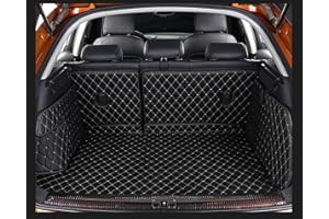 ZYCHUANGYING Kofferraummatte für BMW X7, 2 + 3 + 2-Sitzer, Kofferraumabdeckung, vollständige Abdeckung, XPE-Leder, 3D-Lasermessung (Kofferraummatte, Rückenlehnenmatte, beide Seitenwände) (schwarz mit