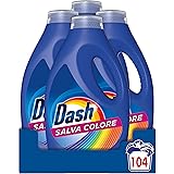 Dash Detersivo Liquido Lavatrice, 104 Lavaggi (4x26), Salva Colore, Mantiene Vivaci I Colori, Efficace A Freddo E In Cicli Br