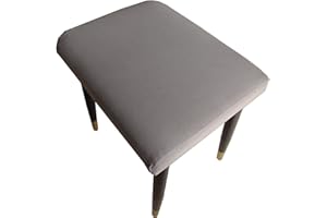 AQIGR Stool Chair Cover Dressing Table Chair Seat Protector Bedroom Square Stool Covers Dust Proof Durable Simple Soft Chair Covers (Color : #25, Size : 2PC)