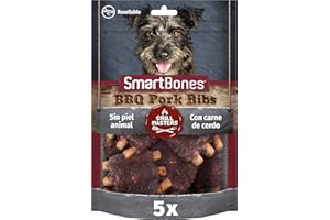 SmartBones -Snack masticable para Perros Grill Masters Ribs Half Rack, 5 Piezas