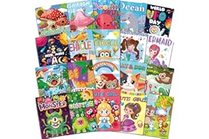 Elfew 20 Mini Libros de Actividades para Niños de 4 a 8 años, Libros para Colorear para Niños de 2 a 4 años, Regalos Cumpleaños Niños Colegio, Detalles Cumpleaños Niños