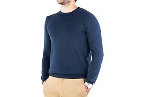 Cashmere Zone - Maglione Uomo Girocollo in Puro Cotone Egiziano Artigianalità Italiana e Confort a Manica Lunga