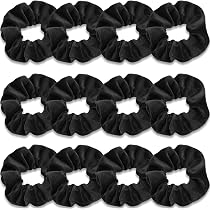 Scrunchies Mit Versteckter Reißverschlusstasche - 6 Stück Set, Schwarz & Dunkelbraun, Samtstoff, Für Haare & Armband