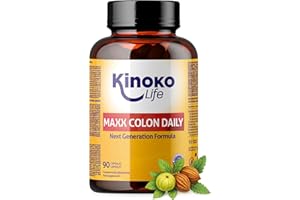 KINOKO LIFE MaXX COLON DAILY – Lassativo Naturale e Sollievo dalla Stitichezza | Triphala + Psyllium (Fibre Prebiotiche) | Regolarità, Transito Intestinale e Riduzione dei Gas (90 Capsule)