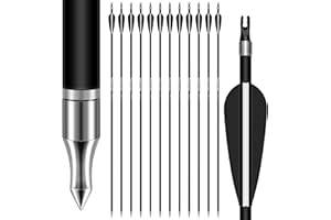 Sunya Pfeile für Bogenschießen. Spine 400/500, 30 Zoll Carbonpfeile, Bogen Erwachsene Jagdpfeile für Recurvebogen Compoundbogen. 12er Pack