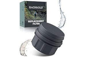 Bachgold Filtro de agua para exteriores con capacidad de filtro de 1500 l, elimina el 99,99% de todas las bacterias y filtra virus, partículas y metales pesados, a prueba de apagones y crisis