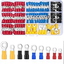 50 Pezzi 6,3 Mm Terminali A Crimpare A Forcella Connettori Per Cavi Elettrici Faston Isolati Femmina Per Cavi Di Collegamento Rapido Spine Di Giunzione - Foto 2