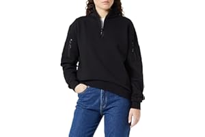 Mil-Tec Tactical Sweatshirt (Unisex) • Pullover mit Zipper • Sweater mit Kragen • Atmungsaktives Sweatshirt Damen & Herren • Warmer Pulli für Arbeit, Freizeit, Outdoor