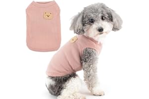 Zunea Hundeshirts für Kleine Hunde Sommerweste Haustier-T-Shirt Welpen Mädchen Jungen Kleidung Weich Atmungsaktiv Basic-T-Shirt Dehnbar ärmellos Tank-Top Chihuahua Katze Sweatshirt Kleidung Rosa XXL