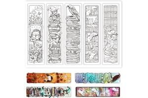 GLOBLELAND Tampon Transparent Bibliothèque Conte de Fées Marque-Page Animaux Marque-Page Tampon en Silicone Corbeau Chat Dragon Marque-Page Étiquettes Tampons Transparents pour Bricolage Scrapbooking