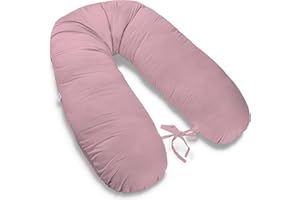 ‎EKM TRADE ekm trade 170cm XXL Stillkissen Schwangerschaftskissen Lagerungskissen Seitenschläferkissen große Farbwahl Handmade Baumwolle 100% aus Zertifizierte Materialien (35 – Rosa)