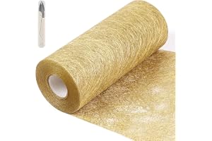 Swawis fleece bordslöpare guld 20 cm x 25 m rulle födelsedag jul