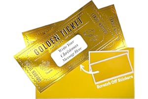 CAPPSTAN UK 2 Deluxe Golden Ticket Surprise Scratch Off Card | Personalised Secret Santa | Christmas Stocking Filler Ideas | Personalised Gifts for Men | Gold Advent Calendar | Unique Gifts for Him