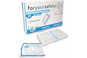 DR.KUECHLER MEDICAL FORYOURSAFETY Wundpflaster wasserfest, Grössen 6x7, 10x10cm, 10x15cm, 10x20cm, sensitiv, Schützen bei Schnittwunden & Kratzern, Pflaster einzeln verpackt, Größe:10x15cm (25er Pack)