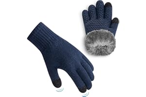 ineepor Guanti Termici Bambino in Lana di Alpaca Guanti Invernali Bambina Doppio Strati Caldi Imbottiti con Fodera in Pile Antivento e Morbidi per Ragazze Ragazzi 3-12 Anni