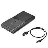 Amazon Basics – Powerbank, USB-C-Stromversorgung mit 18 W, USB-A-Port mit 12 W, 20.100 mAh