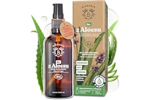 Bionoble Żel Aloesowy Bio 100% Czysty Aloes 100 ml - Szklana Butelka Nadająca się do Recyklingu + Pompka