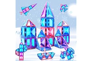 OBAKAER Magnetic Tiles Magnetic Building Blocks 4D Princess Frozen Toys for 3 4 5 6 7 Year Old Girls Boys Kids STEM Learning Educational Construction Magnet Christmas Birthday Gifts for Girls Toddlers Age 3 4