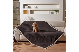 Kritter Planet Hundedecke Wasserdicht, Liebesdecke Sex Decke Wasserdicht, Waschbar Kuscheldecke Sofaschutz Tagesdecke für Sofa Autositz Couch Bett, XL 150x200cm Große Decke, Braun/Tuape