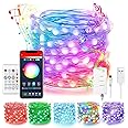 getpower Lucine LED Decorative, Striscia Luci LED USB, 8 Modalità Musica, Controllo App, Funzione Timer, Telecomando, Dimmera