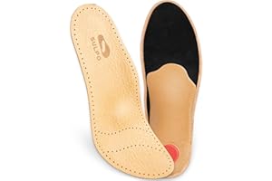 Wkładki ortopedyczne SULPO - Komfortowe wkładki do butów wykonane z prawdziwej skóry z podparciem łuku na płaskostopie i ból śródstopia - Wkładki do butów dla mężczyzn i kobiet 1 par (Beżowy, 40)