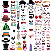 Lot De 30 Accessoires Pour Photomaton Du Nouvel An Avec Bâton, Accessoires De Photomaton Du Nouvel An 2025, Accessoires De Fête Du Nouvel An, Accessoires De Selfie, Accessoires De Photomaton 2025 Pour