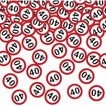 20 Stück Geburtstagsservietten – 40er Motive, Rot/weiß, 33x33 Cm, Für Partys & Tischdekoration