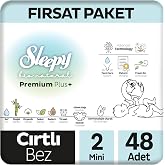 Sleepy Bio Natural Premium Plus Fırsat Paketi Bebek Bezi 2 Numara Mini 48 Adet