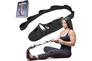 ‎DMOOSE FITNESS DMoose Fitness Yogagurt fur fußstrecker - Verstellbarem Gepolstertem Stretching Band fur Plantarfasziitis, Fersensporn und Achillessehnenentzündung - Fascia Stretcher Strap zum dehnen Beinmuskulatur