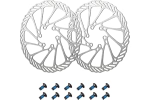 Newgoal 2 Pezzi Rotori di Bicicletta 180mm del Freno, rotore in acciaio inossidabile per bicicletta a sei fori, adatto per la maggior parte delle bici da strada e mountain bike.