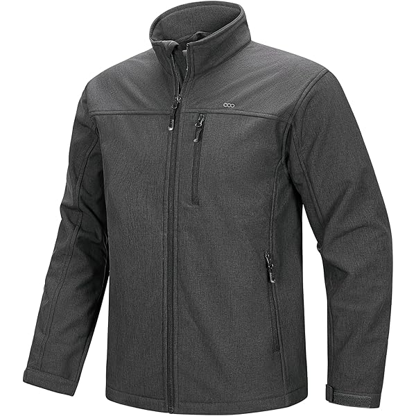 Outdoor Ventures Softshelljas voor heren, waterdicht, ademend, wandeljas, windbreaker, licht sportjack voor hardlopen, fietsen, kamperen, olijfgroen, XL