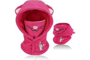AYPOW Kinder Winter Thermo Fleece Sturmhaube 4-12 Jahre, Multifunktionale Winddichte Verstellbare Gesichtsmaske Skimaske, Warme Mütze Sturmmaske Halswärmer Schal für Jungen Mädchen Outdoor-Aktivitäten