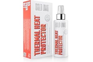 ‎BOLD UNIQ Thermisches Hitzeschutzspray für alle Haartypen - Leichter Hitzeschutz gegen trockenes, geschädigtes, krauses & welliges Haar - Peta-geprüft, vegan - Hitzeschutzspray ohne Sulfate & Parabene