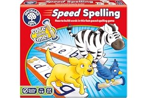 Orchard Toys Speed Spelling Game, Educational Spelling Game for Kids Ages 5-8, Helps with Phonics and Spelling.