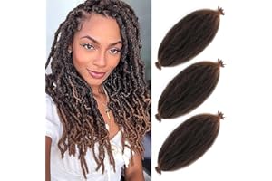 BLTYXT Marley Twist Hair Pre Separated Braiding Hair Soft Synthetic Springy Afro Twist Hair for Locs Crochet Hair Extensions dei capelli all'uncinetto (24 Inch（Pack of 3）, T30)