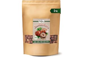 Biojoy Ekologiska hasselnötter hela, osaltade, orostade, utan skal, 1 kg | Hela och råa, obehandlade, naturliga, hasselnötskärnor från Turkiet