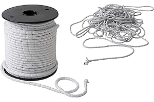 IPEA Lead Weight Tape for Curtains – Lead Braid 25 G/MT – Made in Italy – 10 Meters – Leaded Rope Wire for Curtains, Drapery, Fabrics, Nets – Curtains Weighting - White Color