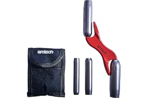 Amtech - 4-Size Interchangeable Brick Jointer Tool for Maintaining and Repairing Brickwork, Durable Cast Aluminium, Ergonomic Handle, Includes Nylon Storage Pouch (13mm, 16mm, 19mm, 22mm)