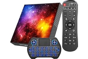 PINSTONE Android Smart TV Box 4gb RAM 64gb Rom Set Top Box Media Player Supporta video 3D 4K uhd con 2.4G/5G WiFi Bluetooth 4.2 integrato con Mini - Tastiera senza fili