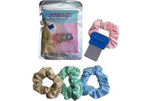 Mh Mediterraneanhabitat Elastici Repellenti Pidocchi con Pettine in Busta Zip - Set di 4 Elastici Naturali con Oli Essenziali di Lavanda,Citronela e Geranio - Prevenzione, Non Elimina i Pidocchi