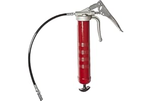 Alemite 555-E Pistol Grip Grease Gun, Develops up to 7,500 psi, Delivery 1 oz./30 Strokes, 16 oz. Bulk or 14 oz. Cartridge, with Flexible Extension, Dual Leverage, Volume or Pressure Mode