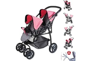 Knorrtoys 16422 Poussette double Milo Gris jeans