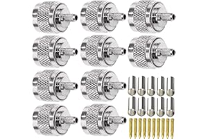 TUOLNK Connecteur à sertir de Type N N Adaptateur de Prise mâle pour RG58 RG142 50Ohm connecteur coaxial RF Haute fréquence à Faible Perte, Paquet de 10