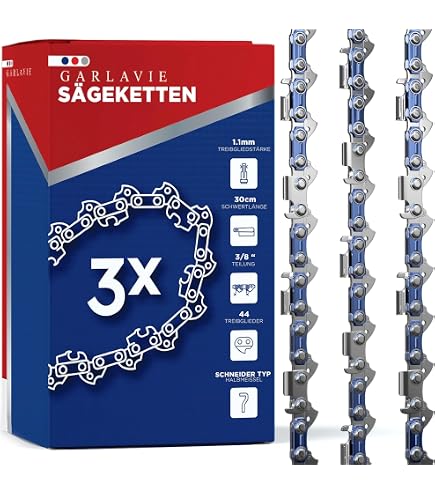 SPARES2GO Sägekette Für Bosch AKE 30 Serie – 30 Cm, 45 Treibglieder, 1.1 Mm Stärke