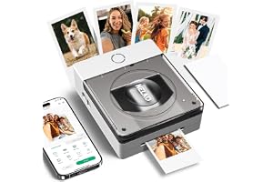 Nelko Fotodrucker, PP02 Tragbarer 4-in-1 Drucker für Klebepapier, Magnetpapier, Wassertran