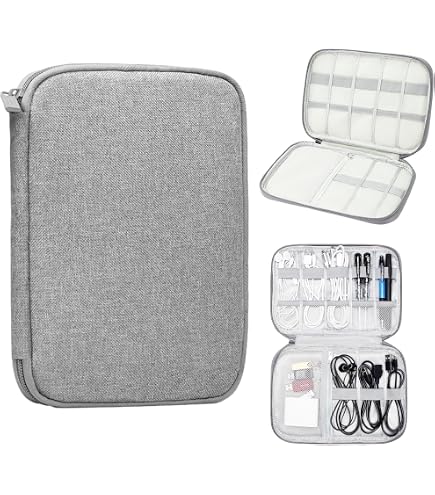 Housse De Rangement CampTeck Pour Câbles Et Accessoires électroniques — Nylon Imperméable, 12 élastiques, 6 Poches Filet - 10
