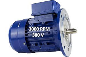 Moteur électrique triphasé 1,5kW / 2CV 220/380V 3000 tr/min B5 (200mm) Taille 90L Axe 24mm Alren